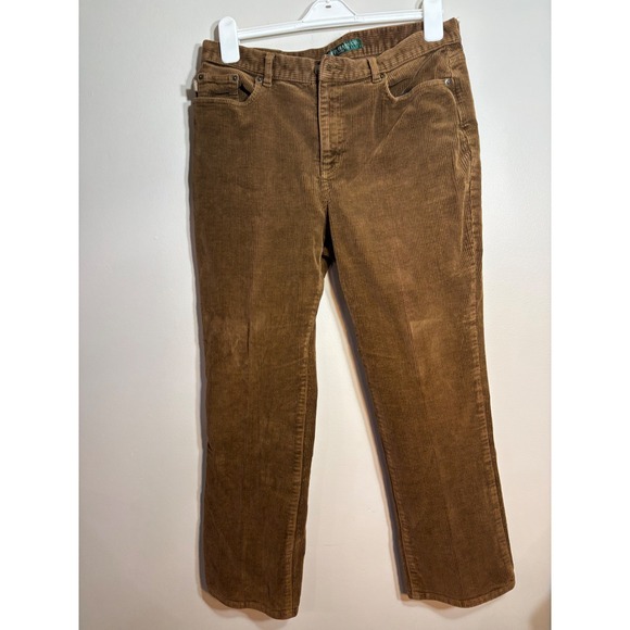 Lauren Ralph Lauren Other - Lauren Ralph Lauren Brown‎ Corduroy Pants Mens Straight Leg Stretch 14P